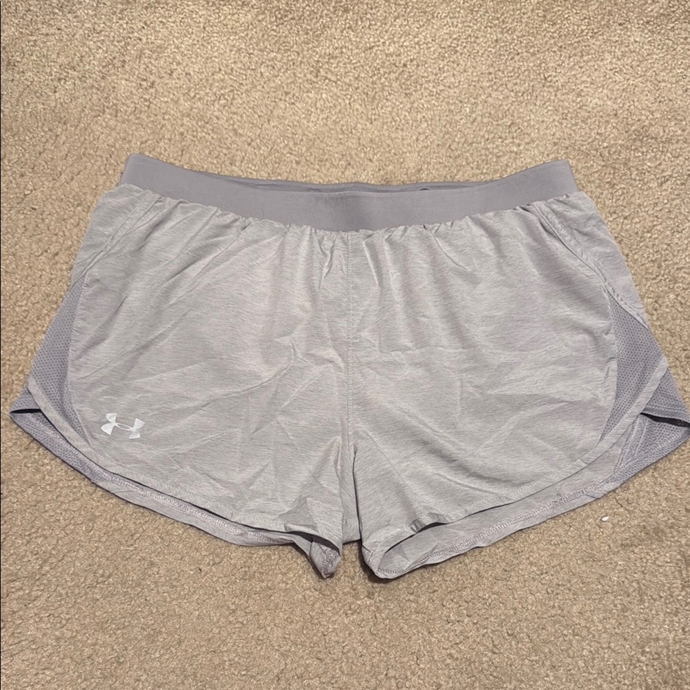 Under Armour Gray Athletic Shorts Lightweight Elastic Waist